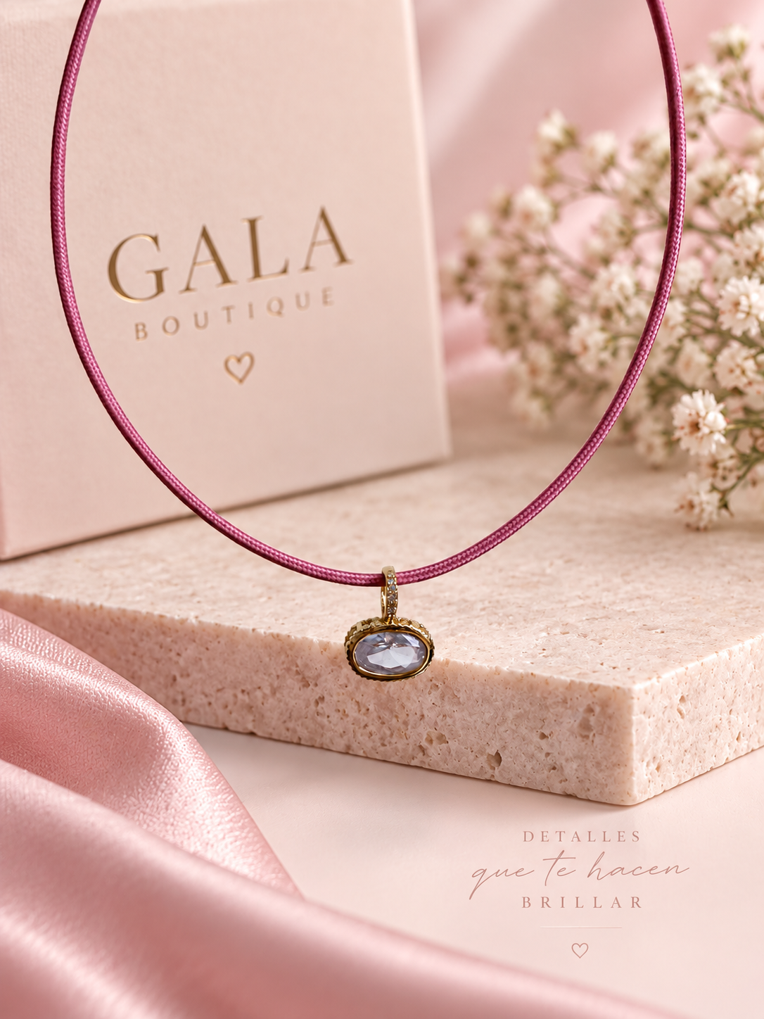 Magnetic Chocker Pink Clear