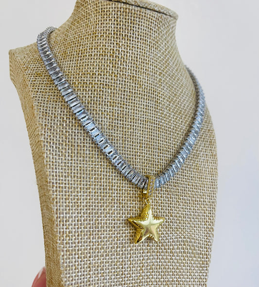 Silver Glitter Star